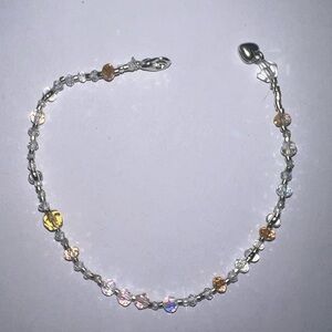 Tennis handmade clear bracelet.